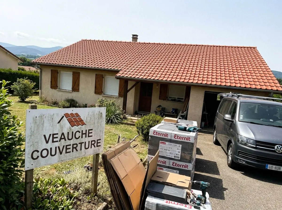 Toiture terminée à Veauche, Veauche Couverture